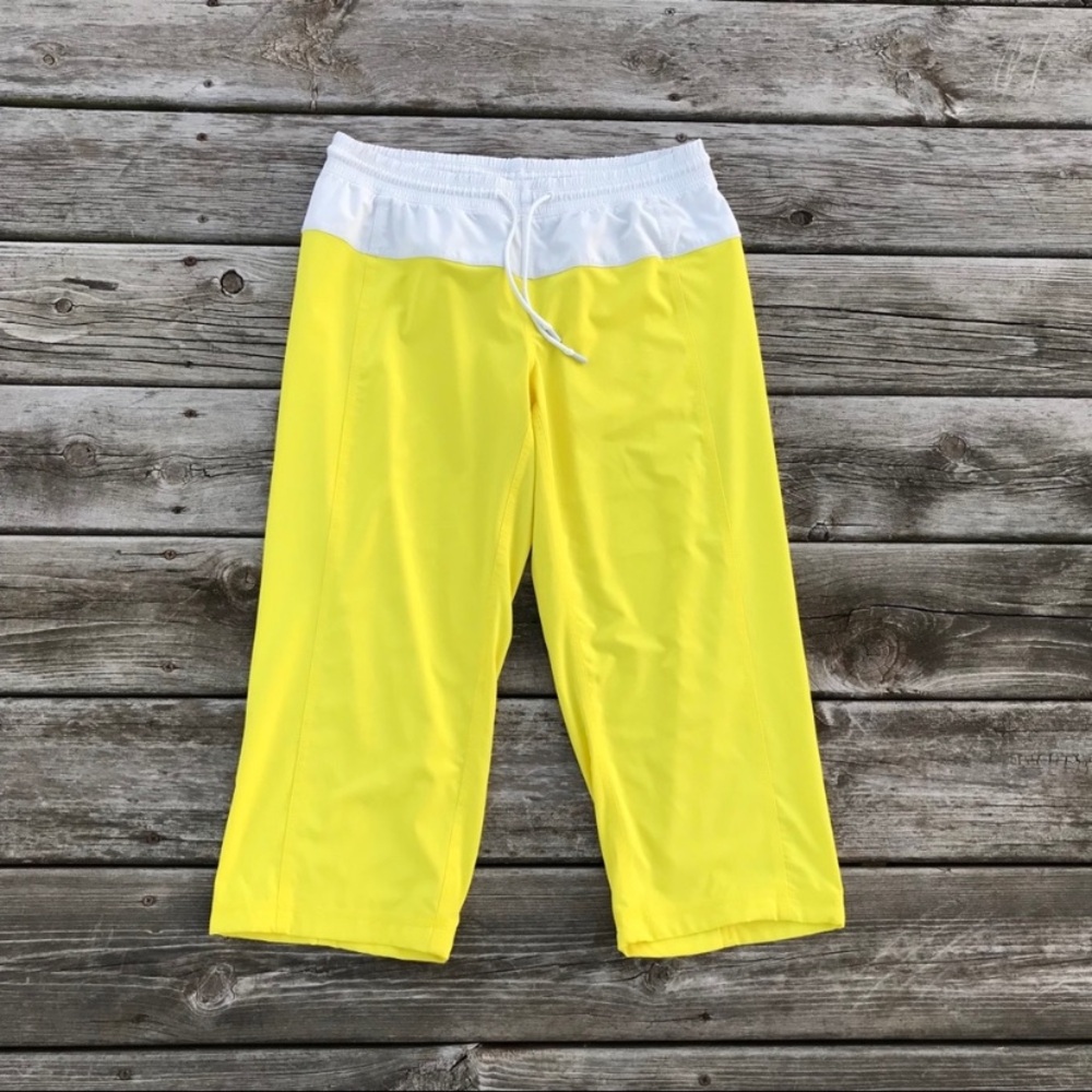 Lululemon Yellow Straight Leg Crops